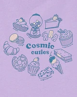 Kid Cosmic Cuties Short-Sleeve Graphic Tee - Purple
