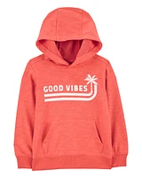 Toddler Palm Tree Knit Hoodie - Orange