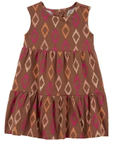 Geo Print Sleeveless Dress