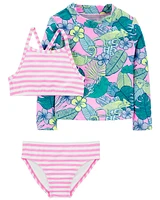 Tropical Iguana 3-Piece Rashguard Swim Set