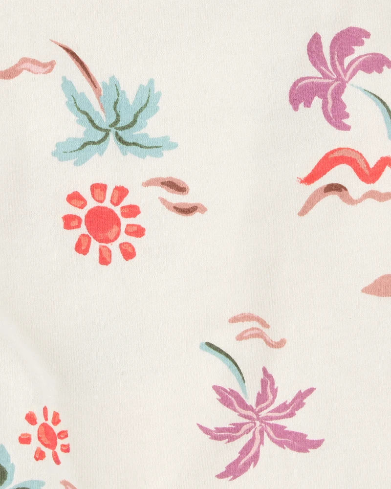 Baby Beach Print Cotton Romper