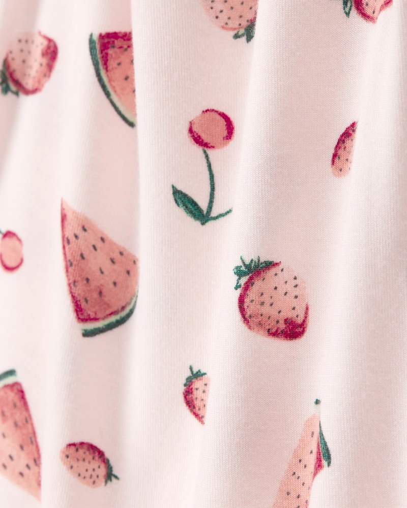 Baby Girl Watermelon 2-Way Zip PurelySoft Footless Sleeper