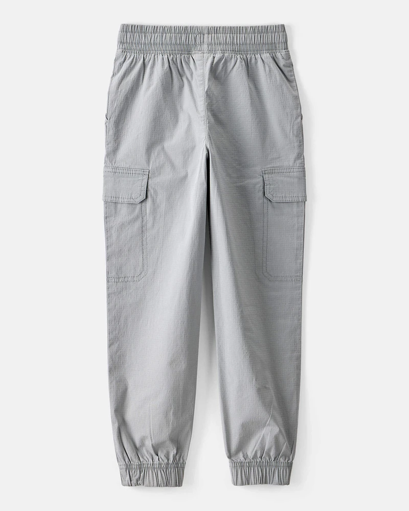 Boys Cotton Fashion Cargo Pants - Grey
