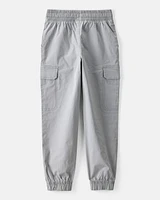 Boys Cotton Fashion Cargo Pants - Grey