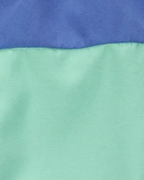Kid Colourblock Swim Trunks - Green/Blue