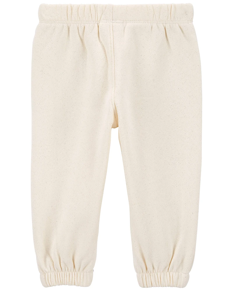 Glitter Pull-On Fleece Joggers