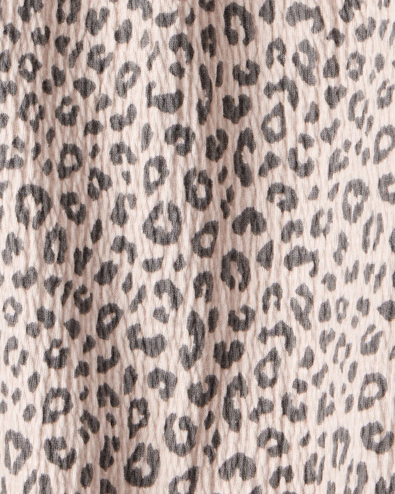 Baby Girl 2-Piece Leopard Print Long-Sleeve Dress Set