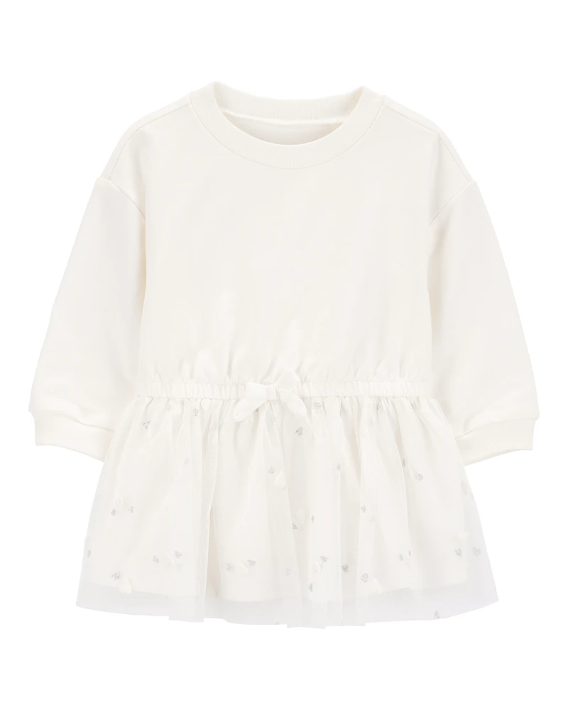 Baby Glitter Long-Sleeve Cotton Dress