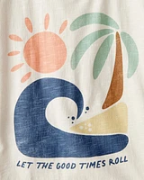 Toddler Organic Cotton Beach-Print Tee