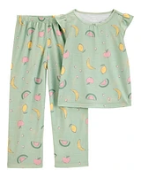 Kid Fruit Loose Fit 2-Piece Pyjamas - Green