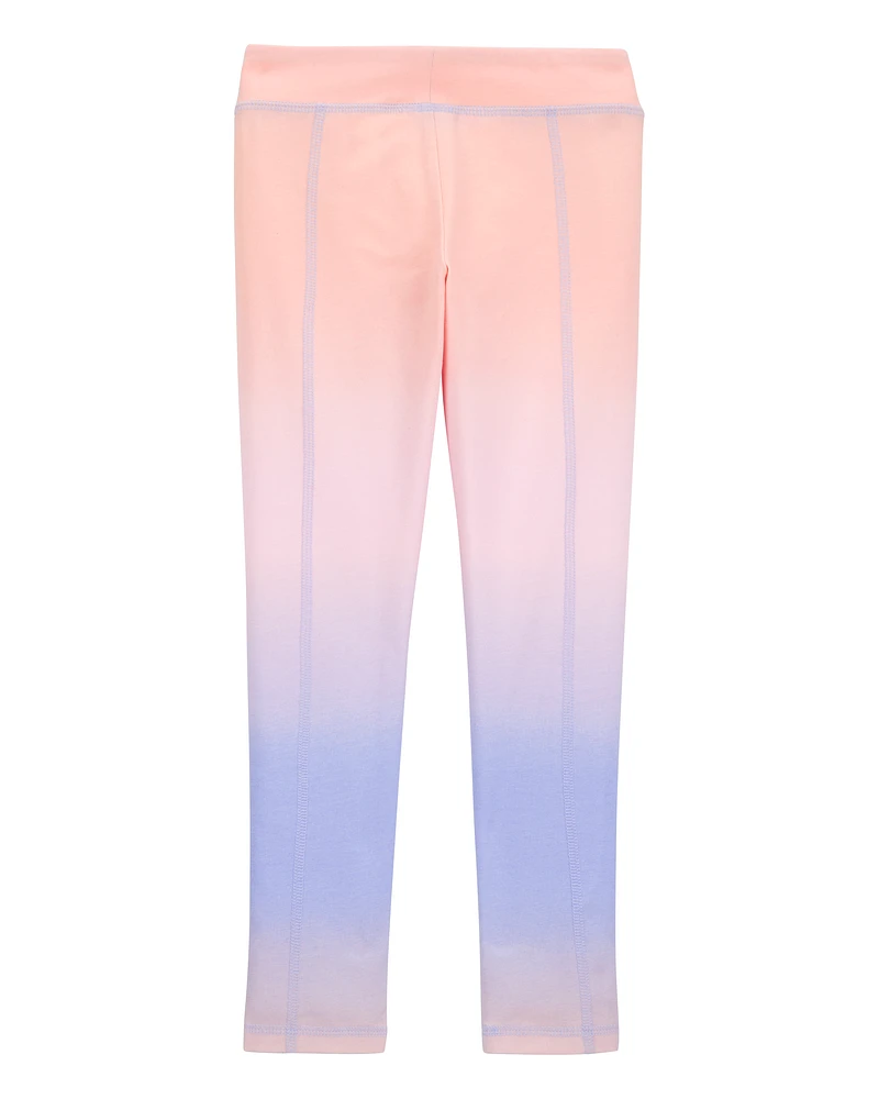 Kid High-Rise Ombre Leggings - Pink/Purple