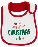 Baby My First Christmas Teething Bib