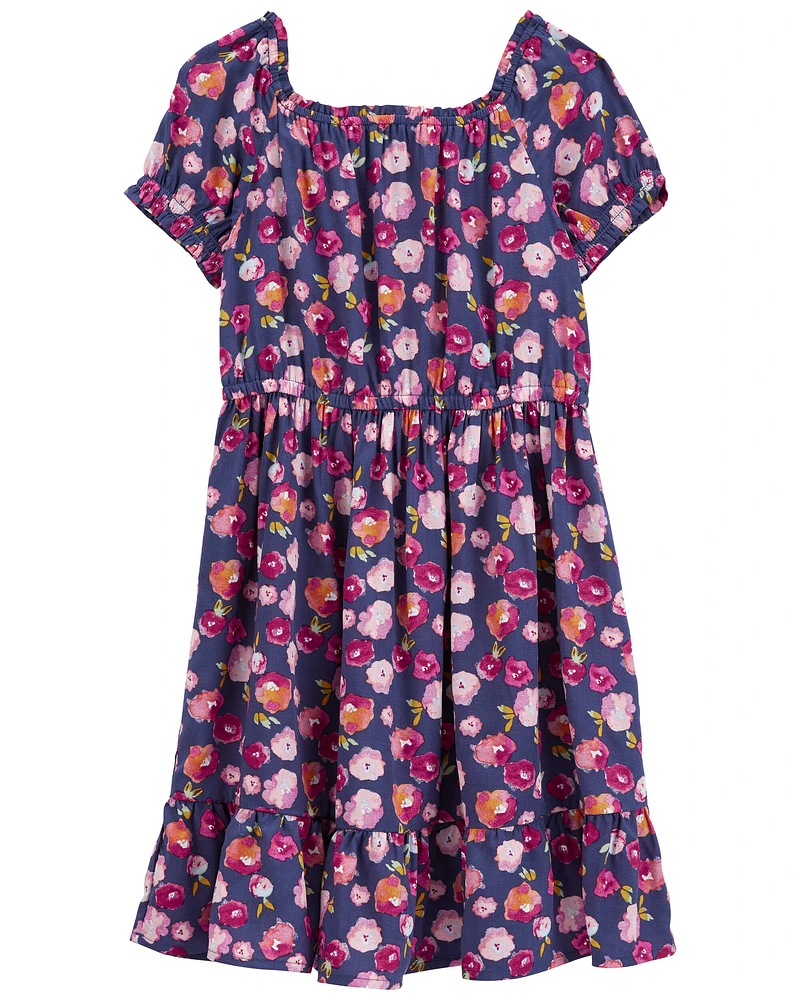 Kid Floral Drop Waist Dress