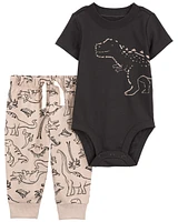 2-Piece Dinosaur Bodysuit Pant Set