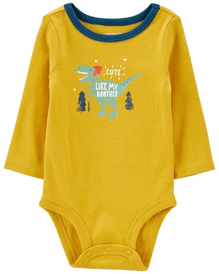 Baby Cute Like Brother Long-Sleeve Bodysuit