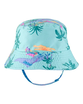 Baby Tropical Reversible Swim Bucket Hat - Blue