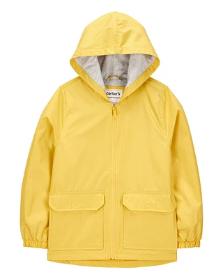 Kid Hooded Rain Jacket - Yellow