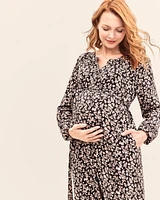 Adult Women's Maternity Woodland Button-Front Dress