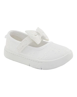 Every Step® First Walker Eyelet Mary Jane Sneakers - White