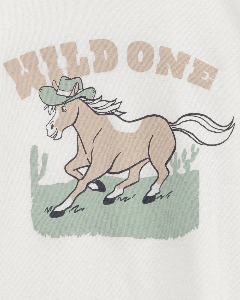 Toddler Wild One Short-Sleeve Graphic Tee - White
