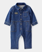 Baby Little Buddy Snap-Up Denim Jumpsuit