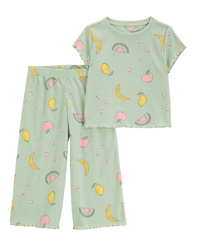 Toddler Fruit Loose Fit 2-Piece Pyjamas - Green