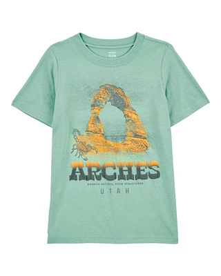 Kid Woven Short-Sleeve Tee - Green