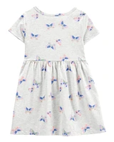 Toddler Butterfly Print Short-Sleeve Dress