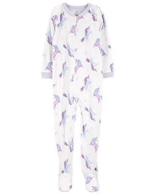 Kid 1-Piece Unicorn Fleece Footie Pyjamas