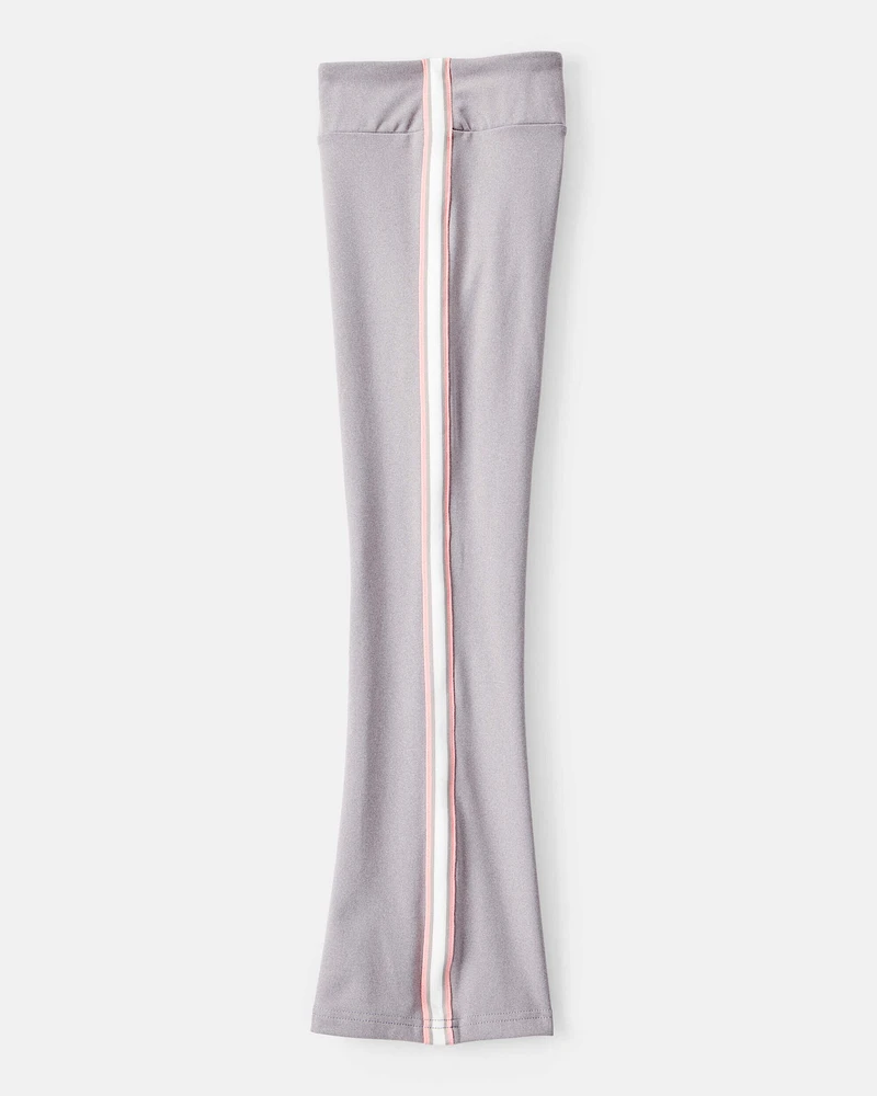 Girls Knit Flare Active Pants - Grey