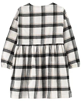 Plaid Twill Flannel Dress