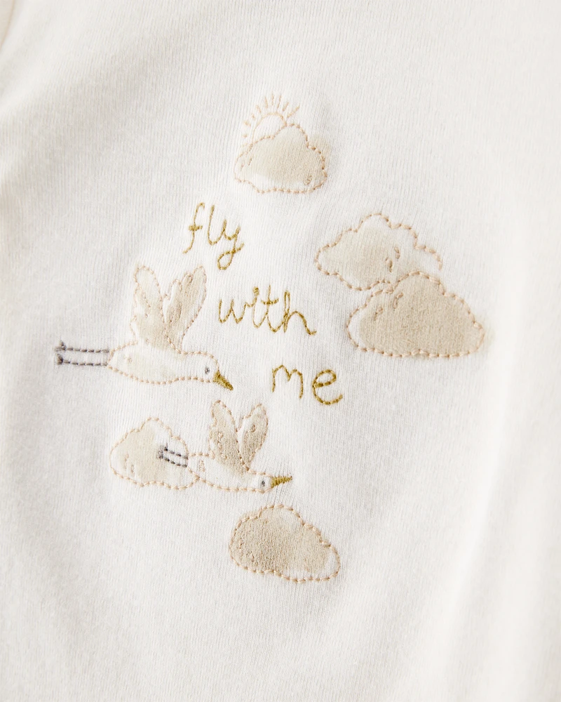 Baby 4-Piece Cloud Print Outfit Set
