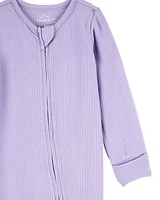 Baby Zip-Up PurelySoft Sleeper Pyjamas - Purple