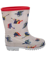 Toddler Hockey Print Rain Boots