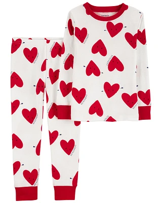 Toddler 2-Piece Valentine's Day 100% Snug Fit Cotton Pajamas