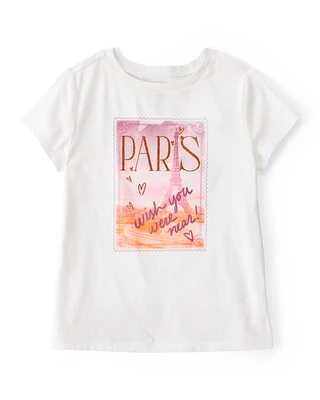 Kid Paris Short-Sleeve Graphic Tee - White