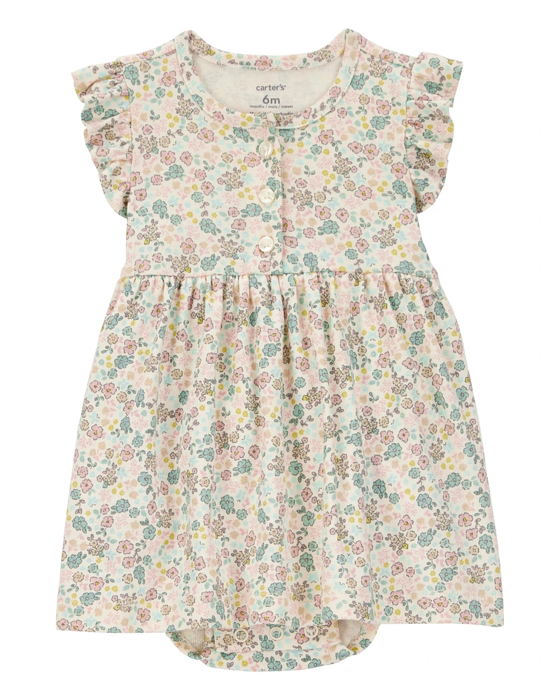Baby 2-Piece Floral Dress Cardigan Set