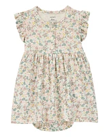 Baby 2-Piece Floral Dress Cardigan Set
