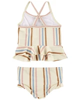 2-Piece Striped Tankini Set