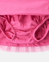 Baby Girl Smile French Terry Long-Sleeve Top & Skirt Set