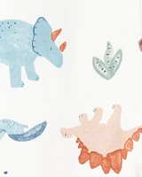 Baby Dinosaur 2-Way Zip Cotton Sleeper pyjamas