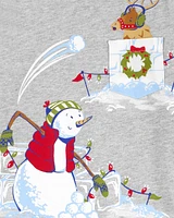 Toddler Snowball Fight Graphic Tee