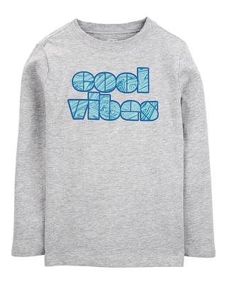 Kid Cool Vibes Long-Sleeve Tee - Grey