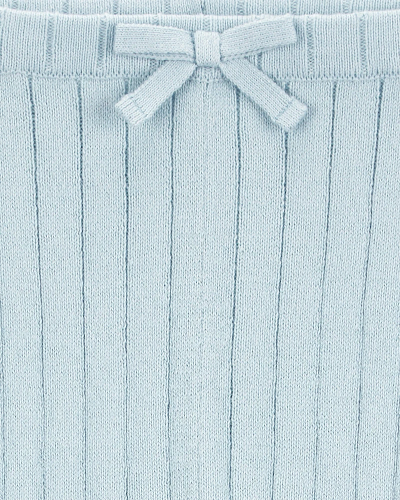 Baby Sweater Knit Pull-On Flare Pants - Blue