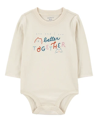 Baby Better Together Cat Long-Sleeve Bodysuit