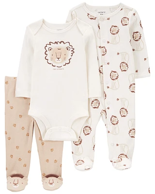 Baby "Tiny & Mighty" 3-Piece Sleeper Set