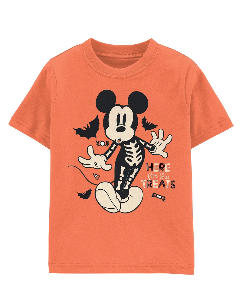 Toddler Glow The Dark Mickey Mouse Halloween Tee