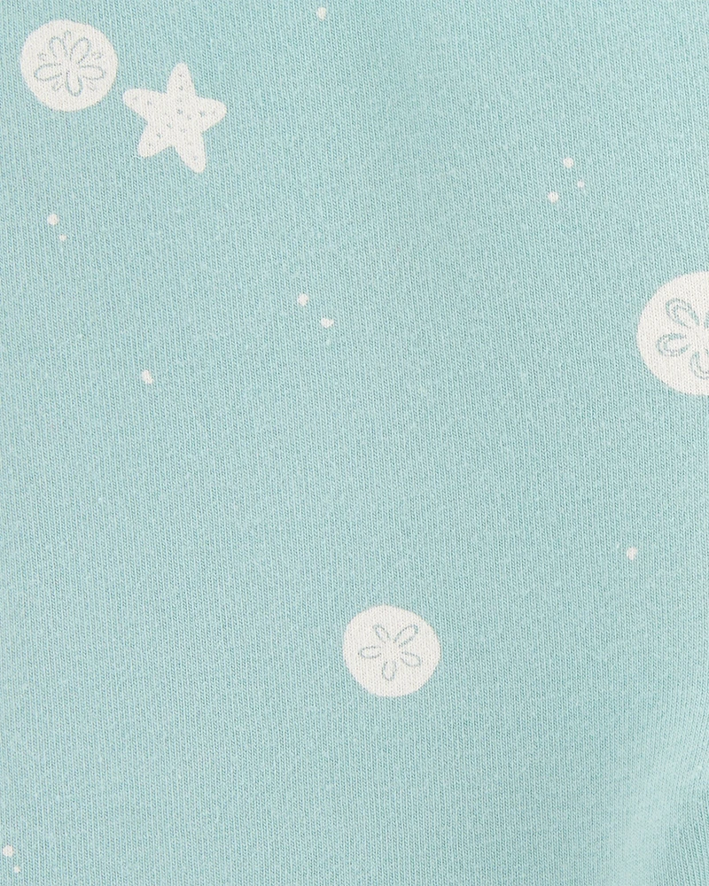 Baby Sea Print Bike Shorts - Green