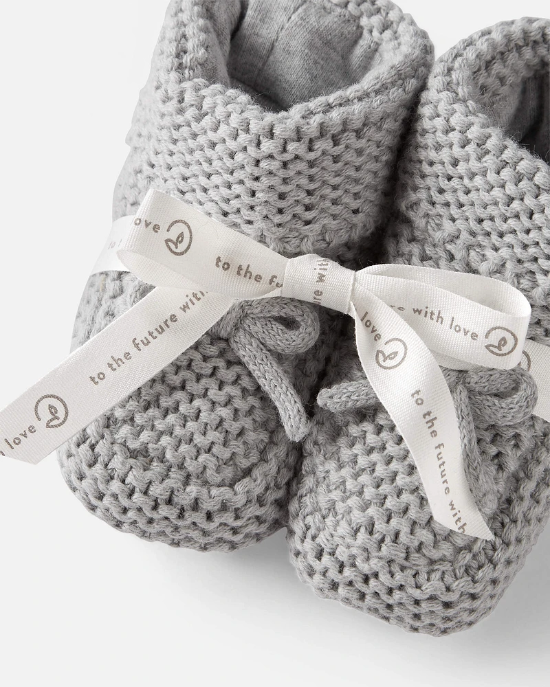 Baby Organic Cotton Crochet Booties