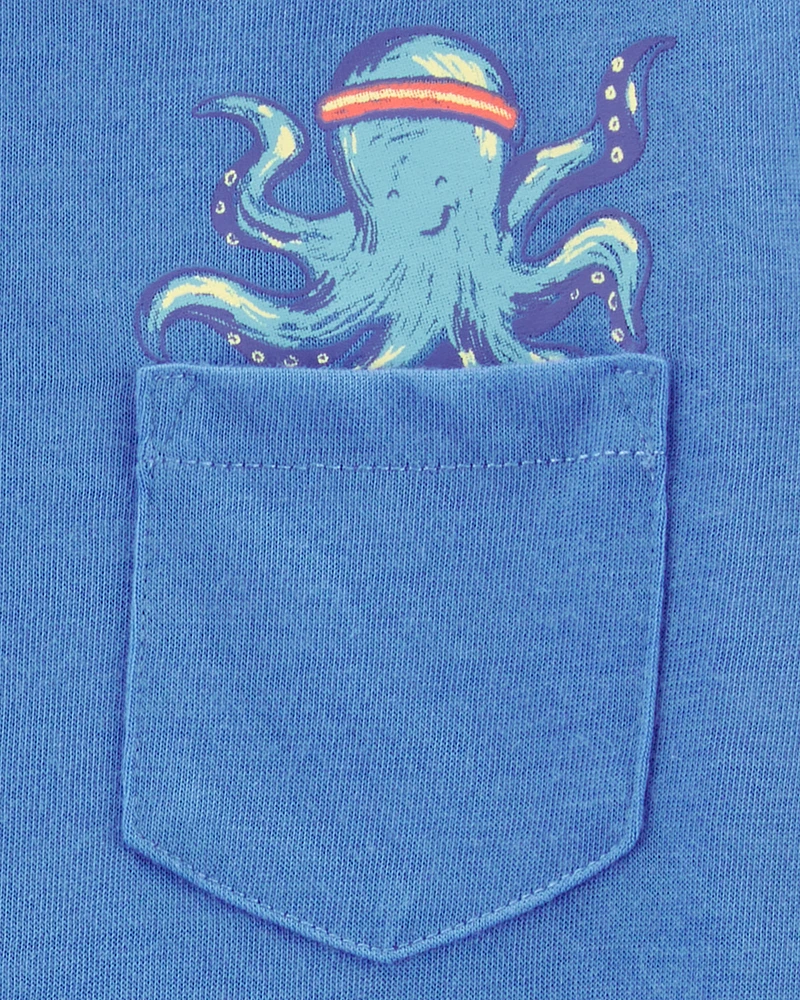 Toddler 2-Piece Octopus Print Loose Fit Pyjamas